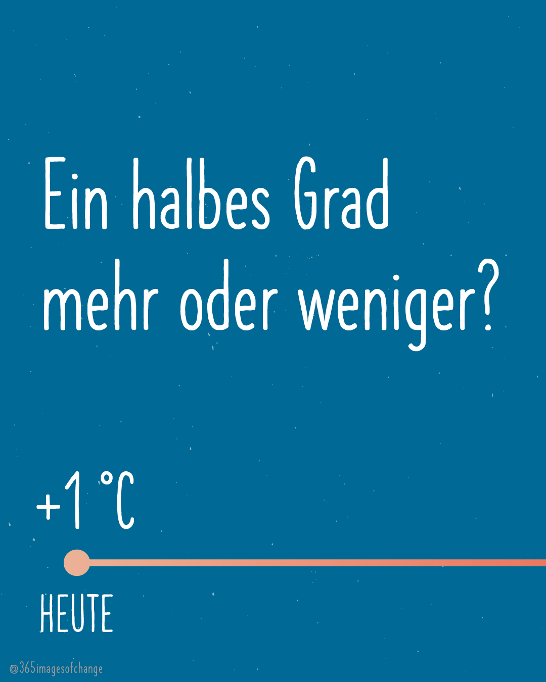 Ein halbes Grad mehr oder weniger? Unten im Bild beginnt eine waagrechte rote Linie, welche den ungefähren Temperaturanstieg bis heute (+1,0 °C) darstellen soll.